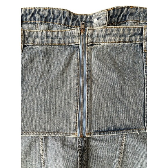 PrettyLittleThing Medium Wash Jean Waistband Detail Denim Corset Top Size 20 US - Picture 8 of 9